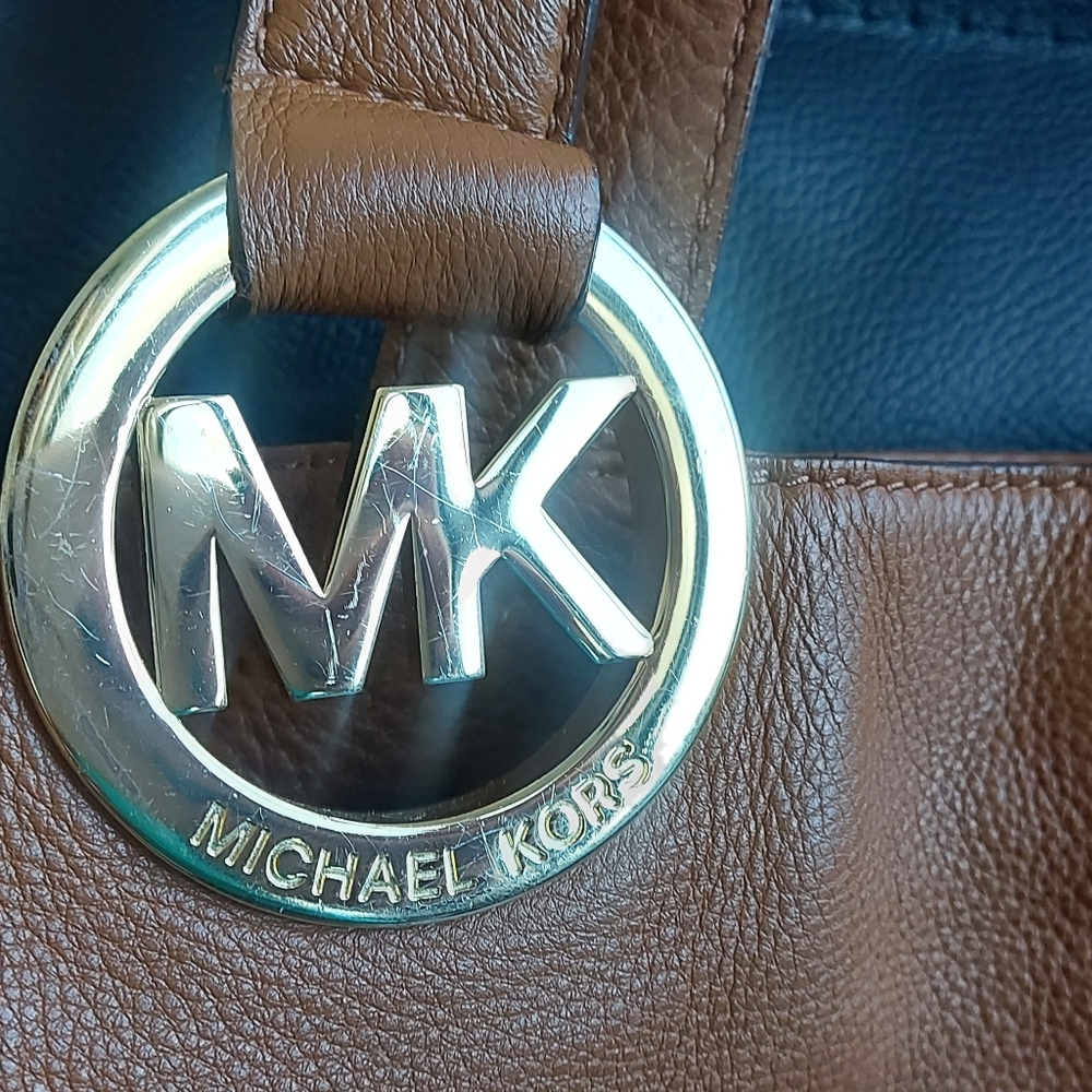 Michael Kors Brown Leather Purse - Picture 3 of 6
